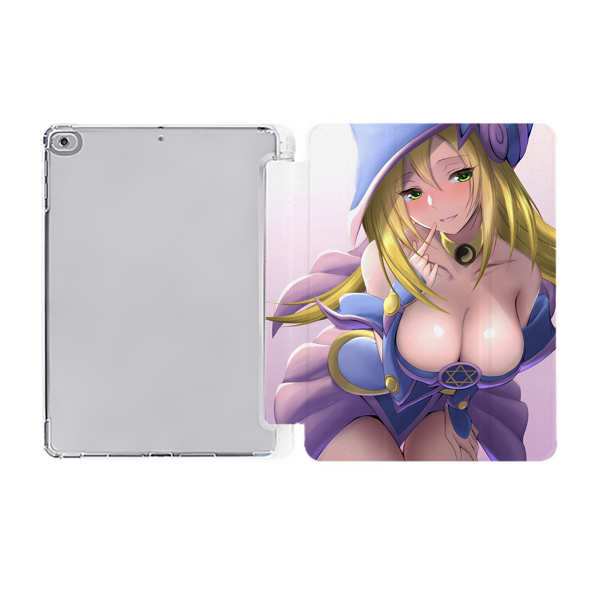 （画像用） 遊☆戯☆王 Yu-Gi-Oh! IPad ケース ペン収納付き 三つ折りスタンド PUレザー×シリコン 対応機種9.5/10.5/10.9インチ